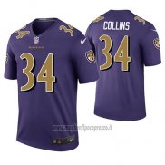 Maglia NFL Legend Baltimore Ravens Alex Collins Viola Color Rush