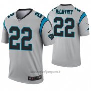 Maglia NFL Legend Carolina Panthers 22 Christian Mccaffrey Inverted Grigio