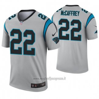 Maglia NFL Legend Carolina Panthers 22 Christian Mccaffrey Inverted Grigio