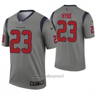 Maglia NFL Legend Houston Texans 23 Carlos Hyde Inverted Grigio