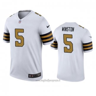 Maglia NFL Legend New Orleans Saints 5 Jameis Winston Bianco Color Rush