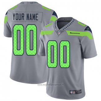 Maglia NFL Legend Seattle Seahawks Personalizzate Grigio