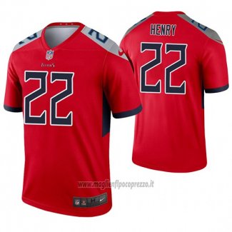 Maglia NFL Legend Tennessee Titans 22 Derrick Henry Inverted Rosso