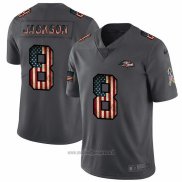Maglia NFL Limited Baltimore Ravens Jackson Retro Flag Nero