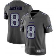 Maglia NFL Limited Baltimore Ravens Jackson Static Fashion Grigio