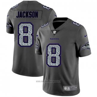 Maglia NFL Limited Baltimore Ravens Jackson Static Fashion Grigio