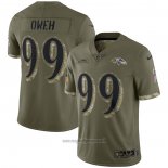 Maglia NFL Limited Baltimore Ravens Odafe Oweh 2022 Salute To Service Verde Militare