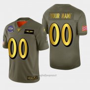Maglia NFL Limited Baltimore Ravens Personalizzate 2019 Salute To Service Verde