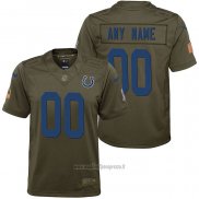 Maglia NFL Limited Bambino Indianapolis Colts Personalizzate Salute To Service Verde