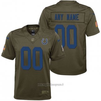 Maglia NFL Limited Bambino Indianapolis Colts Personalizzate Salute To Service Verde