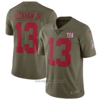 Maglia NFL Limited Bambino New York Giants 13 Beckham Jr 2017 Salute To Service Verde