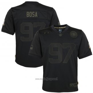 Maglia NFL Limited Bambino San Francisco 49ers Nick Bosa 2020 Salute To Service Nero