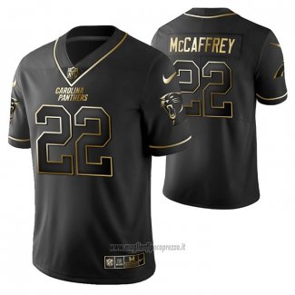 Maglia NFL Limited Carolina Panthers Christian Mccaffrey Golden Edition Nero