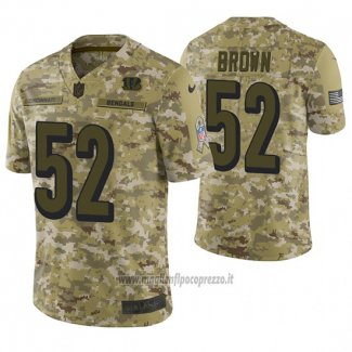 Maglia NFL Limited Cincinnati Bengals Preston Brown 2018 Salute To Service Camuffamento