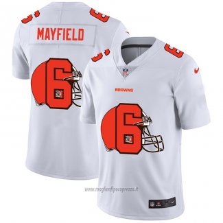 Maglia NFL Limited Cleveland Browns Mayfield Logo Dual Overlap Bianco