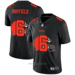 Maglia NFL Limited Cleveland Browns Mayfield Logo Dual Overlap Nero
