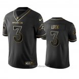 Maglia NFL Limited Denver Broncos Drew Lock Golden Edition Nero