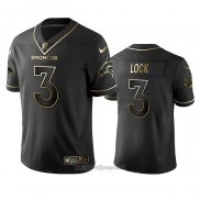 Maglia NFL Limited Denver Broncos Drew Lock Golden Edition Nero