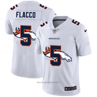 Maglia NFL Limited Denver Broncos Flacco Logo Dual Overlap Bianco