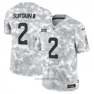Maglia NFL Limited Denver Broncos Patrick Surtain Ii 2024 Salute To Service Grigio