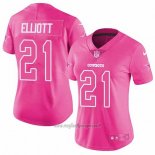Maglia NFL Limited Donna 21 Elliott Dallas Cowboys Rosa