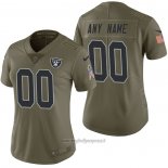 Maglia NFL Limited Donna Las Vegas Raiders Personalizzate 2017 Salute To Service Verde
