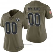 Maglia NFL Limited Donna Las Vegas Raiders Personalizzate 2017 Salute To Service Verde