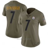 Maglia NFL Limited Donna Pittsburgh Steelers 7 Ben Roethlisberger Verde