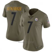 Maglia NFL Limited Donna Pittsburgh Steelers 7 Ben Roethlisberger Verde