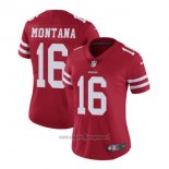 Maglia NFL Limited Donna San Francisco 49ers 16 Montana Rosso