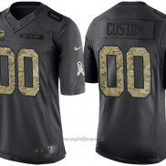 Maglia NFL Limited Green Bay Packers Personalizzate 2016 Salute To Service Nero