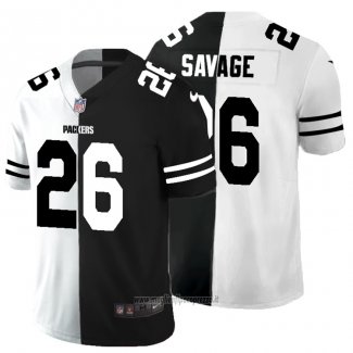 Maglia NFL Limited Green Bay Packers Savage White Black Split