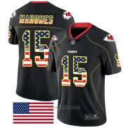 Maglia NFL Limited Kansas City Chiefs Mahomes Rush USA Flag Nero