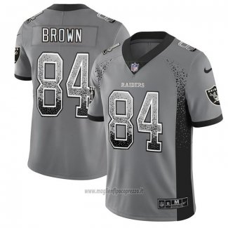 Maglia NFL Limited Las Vegas Raiders Brown Rush Drift Fashion Grigio