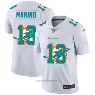Maglia NFL Limited Miami Dolphins Marino Logo Dual Overlap Bianco