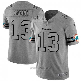 Maglia NFL Limited Miami Dolphins Marino Team Logo Gridiron Grigio