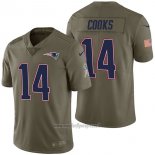 Maglia NFL Limited New England Patriots 14 Brandin Cooks 2017 Salute To Service Verde