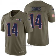 Maglia NFL Limited New England Patriots 14 Brandin Cooks 2017 Salute To Service Verde
