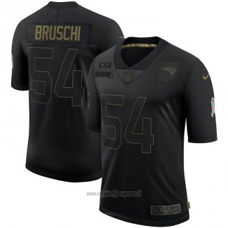 Maglia NFL Limited New England Patriots Bruschi 2020 Salute To Service Nero