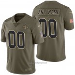 Maglia NFL Limited New Orleans Saints Personalizzate 2017 Salute To Service Verde