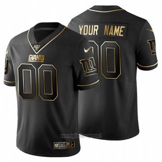 Maglia NFL Limited New York Giants Personalizzate Golden Edition Nero