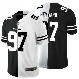 Maglia NFL Limited Pittsburgh Steelers Heyward Black White Split