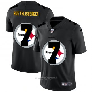 Maglia NFL Limited Pittsburgh Steelers Roethlisberger Logo Dual Overlap Nero