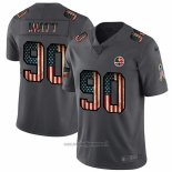 Maglia NFL Limited Pittsburgh Steelers Watt Retro Flag Nero