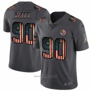 Maglia NFL Limited Pittsburgh Steelers Watt Retro Flag Nero