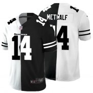 Maglia NFL Limited Seattle Seahawks Metcalf White Black Split