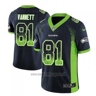 Maglia NFL Limited Seattle Seahawks Nick Vannett Blu 2018 Rush Drift Fashion