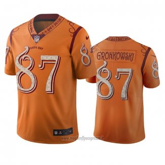 Maglia NFL Limited Tampa Bay Buccaneers Rob Gronkowski Citta Edition Arancione