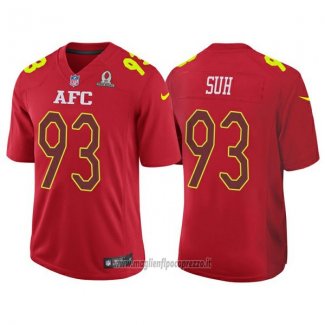 Maglia NFL Pro Bowl AFC Suh 2017 Rosso