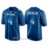 Maglia NFL Pro Bowl Los Angeles Rams 4 Greg Zuerlein NFC 2018 Blu